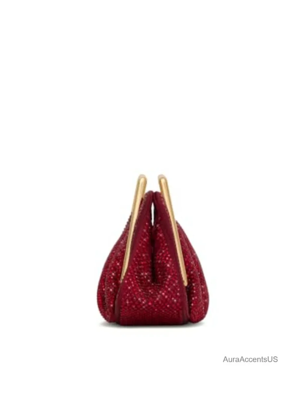 Satin Fabric Clutch, Gold Hardware, Fits iPhone 16 Pro Max, Handbag